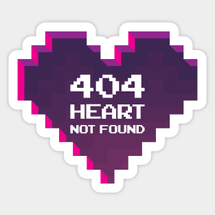 HEART NOT FOUND Sticker